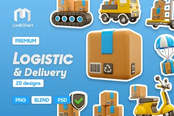 Logistique et livraison Pack 3D Icon