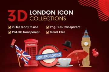 런던 3D Icon 팩