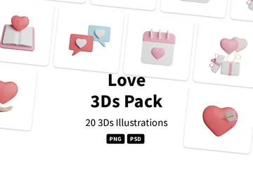 愛 3D Iconパック