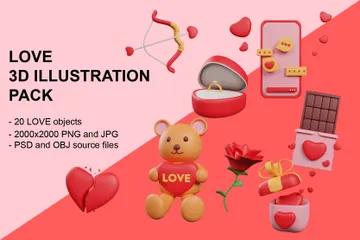 Love 3D Illustration Pack