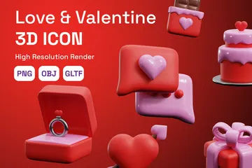 Love And Valentine 3D Icon Pack