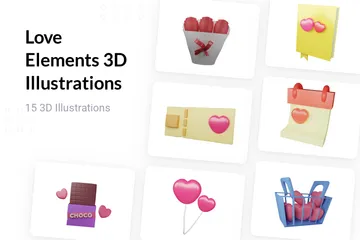 Love Elements 3D Illustration Pack
