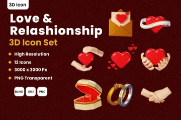 Love & Relashionship 3D Icon Pack