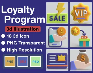 Loyalty Program 3D Icon Pack