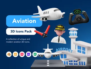 Luftfahrt 3D Icon Pack