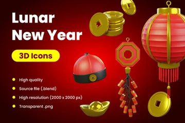 Lunar New Year 3D Icon Pack