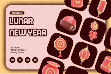 Lunar New Year 3D Icon Pack