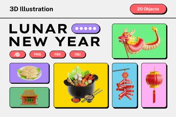 Lunar New Year 3D Icon Pack