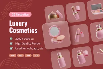 Luxury Cosmetics 3D Icon Pack