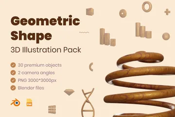 Forma geométrica Pacote de Illustration 3D