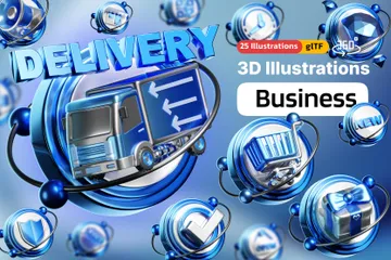 Boutique d'affaires Pack 3D Icon