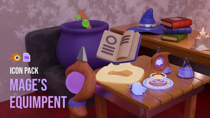 Mage's Equipment 3D Icon Pack