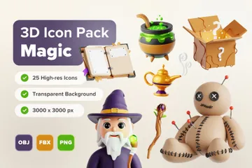 Magia e Mística Pacote de Icon 3D