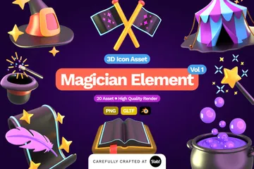 Élément magicien Vol.1 Pack 3D Icon