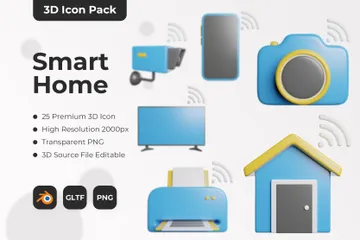 Maison intelligente Pack 3D Icon