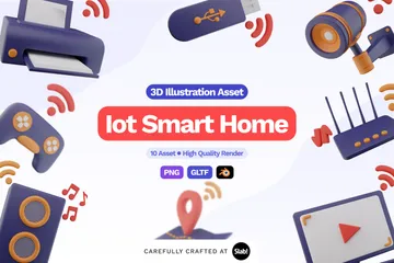 Maison intelligente IOT Pack 3D Icon