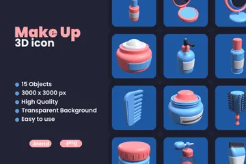 Make Up 3D Icon Pack