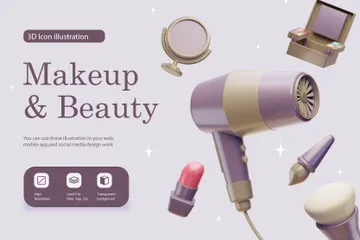 Make-up und Schönheit 3D Icon Pack