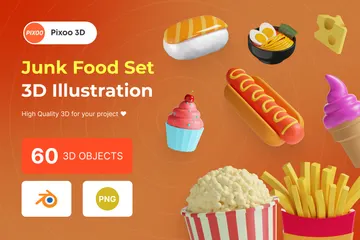 Malbouffe Pack 3D Illustration