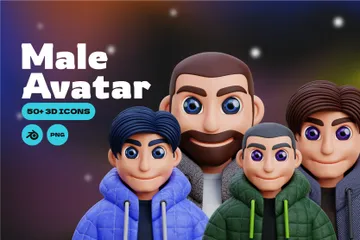 Male Avatar 3D Icon Pack