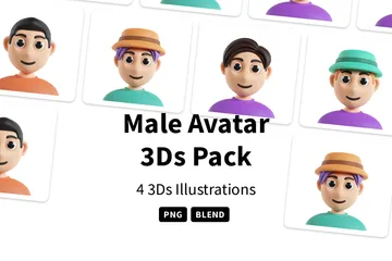 Male Avatar 3D Icon Pack