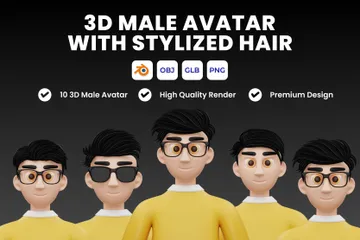 Male Avatar 3D Icon Pack