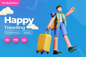 Male Holiday 3D Illustration Pack