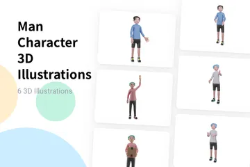 Man Character 3D Illustration Pack