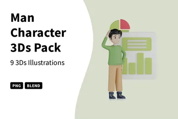 Man Character 3D Illustration Pack