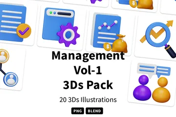 マネジメント Vol-1 3D Iconパック