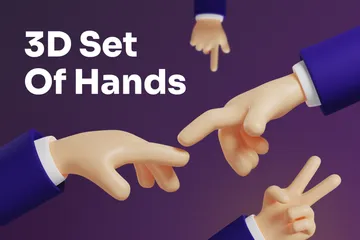 Gestos con las manos Paquete de Illustration 3D