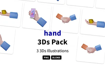 Mano Paquete de Icon 3D