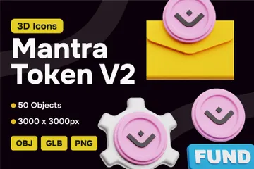Mantra Crypto Token V2 3D 3D Icon Pack