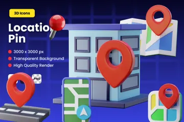 Map Location 3D Icon Pack