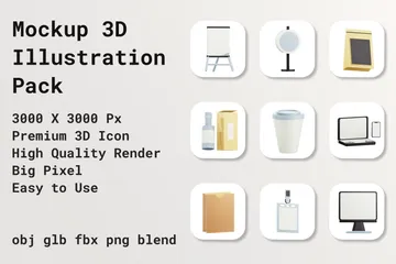 Bosquejo Paquete de Icon 3D