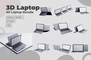 Maquete de laptop Pacote de Icon 3D