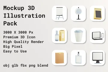 Maquette Pack 3D Icon