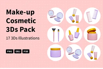 Maquillaje cosmético Paquete de Icon 3D