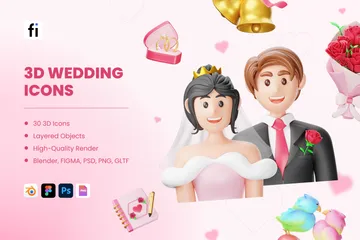 Mariage Pack 3D Icon