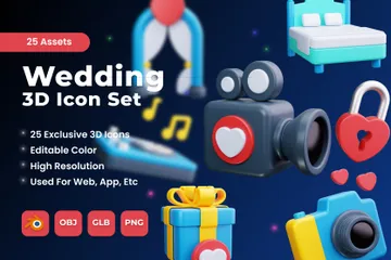 Mariage Pack 3D Icon