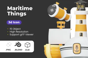 Maritime Dinge 3D Icon Pack