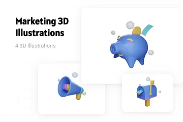 マーケティング 3D Illustrationパック