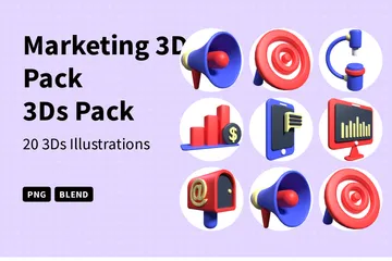 Marketing 3D Icon Pack