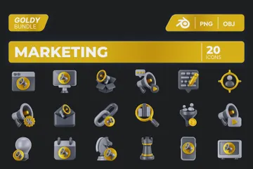 Marketing 3D Icon Pack