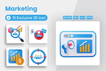 Marketing 3D Icon Pack