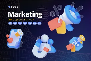 Marketing 3D Icon Pack