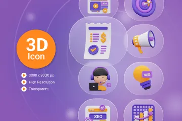 Marketing 3D Icon Pack