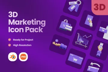 Marketing 3D Icon Pack