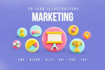 Marketing 3D Icon Pack