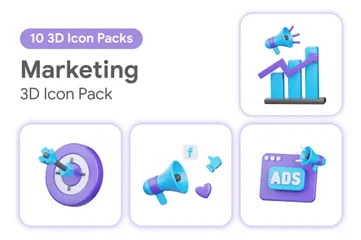 Marketing 3D Icon Pack